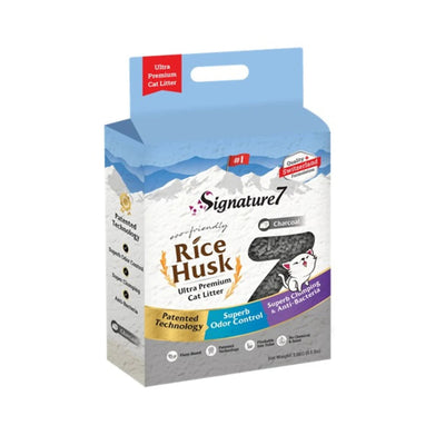 Signature7 Asternut Igienic Tofu pentru Pisici, Activ Carbon Rice Husk 7 L