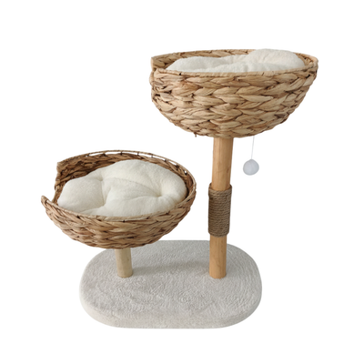 Meraki Home, Ansamblu pentru Pisici, Realizat din Ramuri Naturale, WOVEN NEST DUO