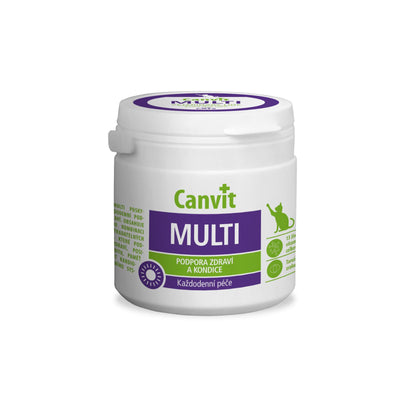 Supliment Canvit Multi pentru Pisici, Complex de 13 Vitamine si Taurina pentru Imunitate, 100g