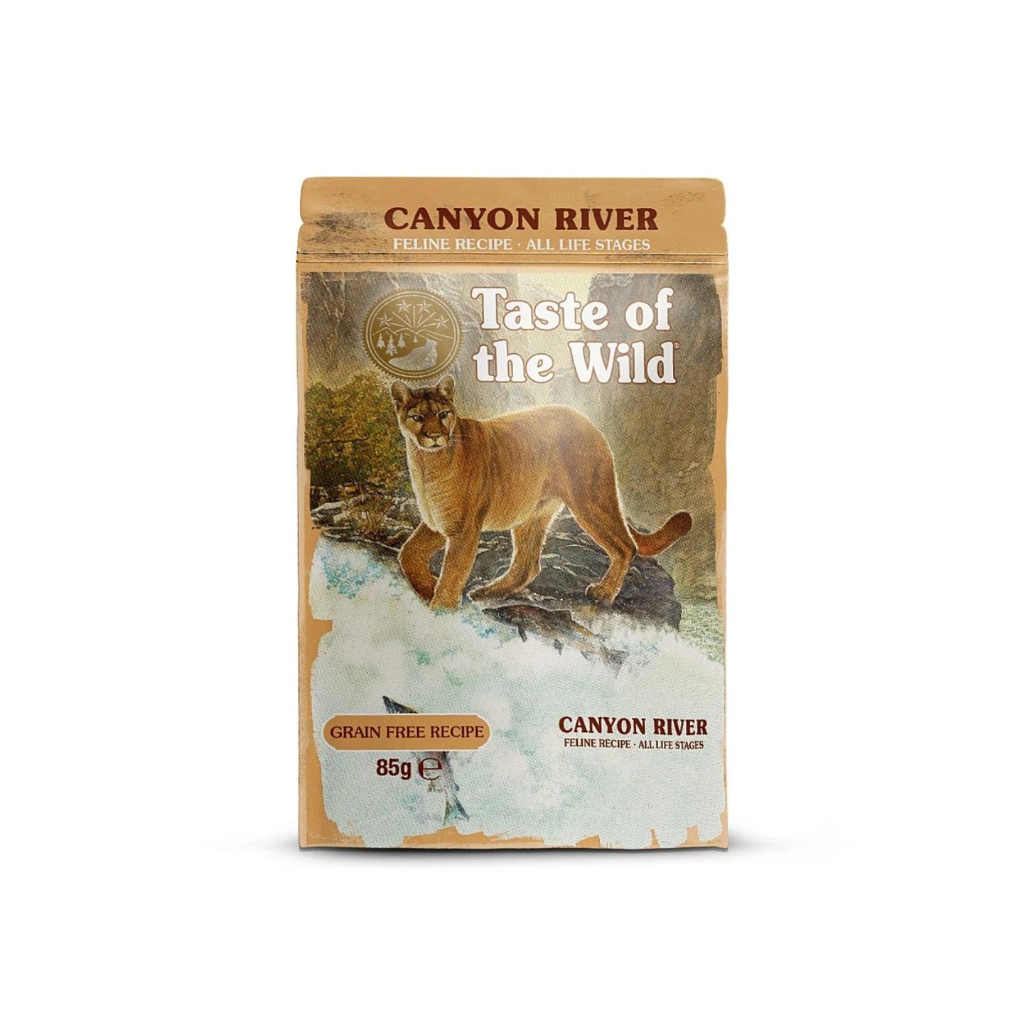 Taste of the Wild Canyon River, Hrana Umeda pentru Pisici, Toate Etapele Vietii, cu Pastrav, Pui si Curcan in Sos, 85g