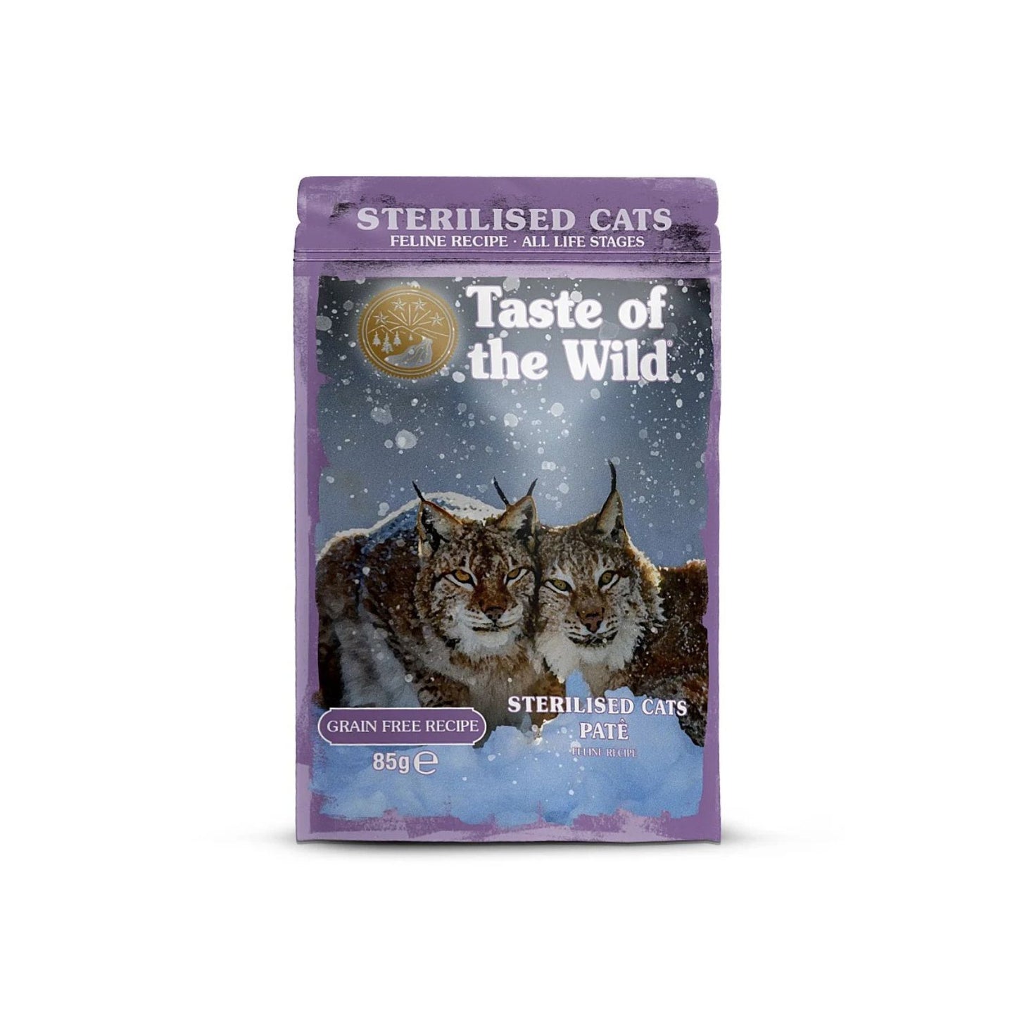 Taste of the Wild Cat Pouch Sterilised, Hrana Umeda pentru Pisici Sterilizate, Toate Etapele Vietii, Pate cu Pui, 85g