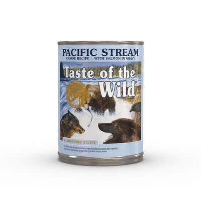 Taste of the Wild Pacific Stream, Hrana Umeda Caini, Toate Etapele Vietii, cu Somon in Sos, Fara Cereale, 390g