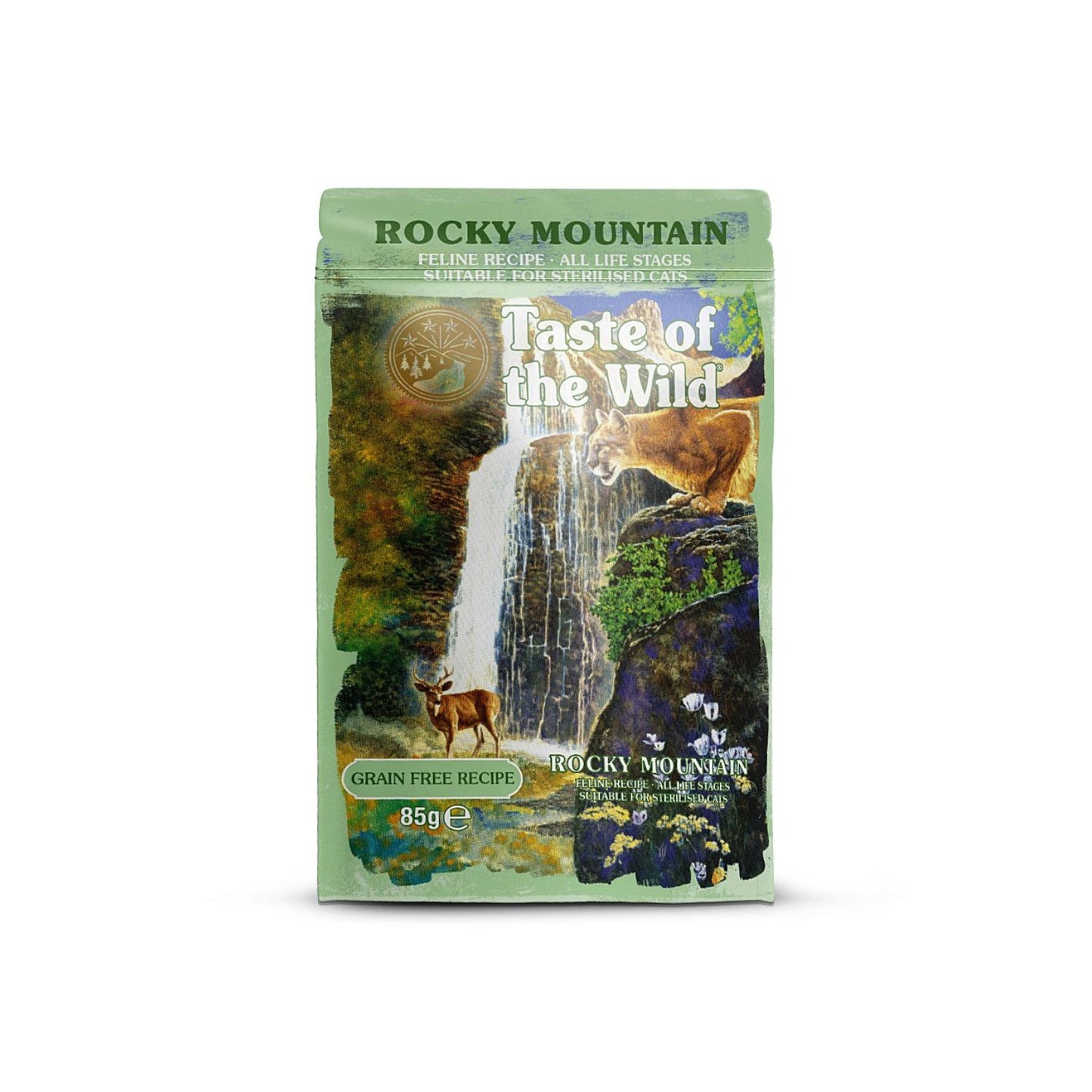 Taste of the Wild Rocky Mountain, Hrana Umeda pentru Pisici, Toate Etapele Vietii, Bucati in Sos cu Pui si Somon, 85g