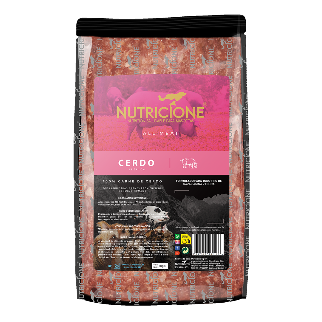 BARF 100% carne de porc iberic pentru câini și pisici – Nutricione, 1 kg
Atât.