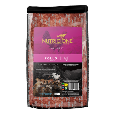 BARF 100% carne de pui pentru câini și pisici – Nutricione, 1 kg