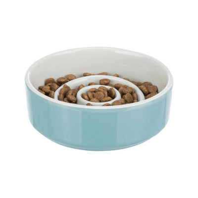 Trixie Bol Ceramic pentru Hranire Lenta Caini, 450ml / 900ml