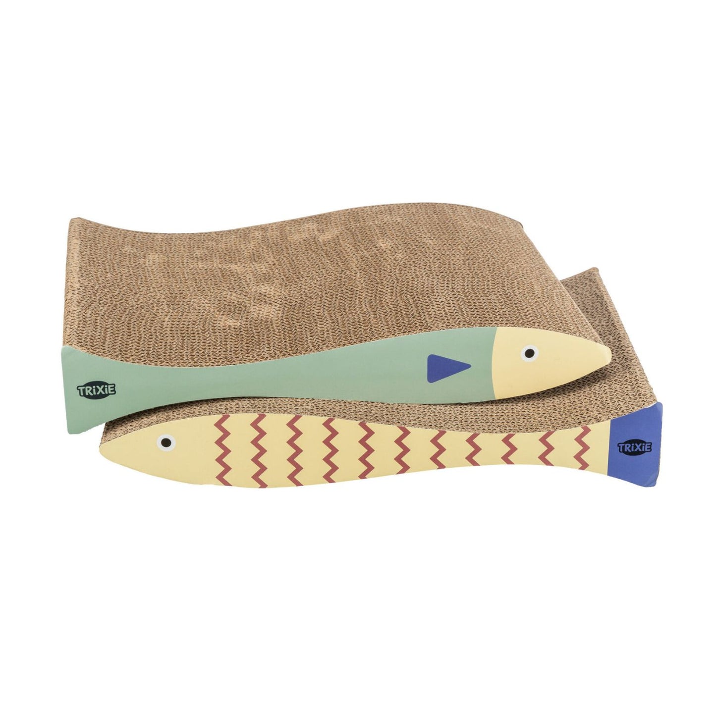 Trixie Carton de Zgariat pentru Pisici în Forma de Peste cu Catnip, Set 2 Bucati, 40x30x11cm