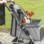 Trixie Carucior Transport Buggy 4 Roti pentru Pisici si Caini pana la 15kg, 47x100x80cm, Taupe, Pliabil cu O Singura Mana