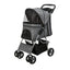 Trixie Carucior Transport Buggy 4 Roti pentru Pisici si Caini pana la 15kg, 47x100x80cm, Taupe, Pliabil cu O Singura Mana