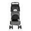 Trixie Carucior Transport Buggy 4 Roti pentru Pisici si Caini pana la 15kg, 47x100x80cm, Taupe, Pliabil cu O Singura Mana