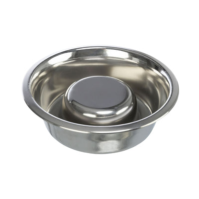 Trixie Castron Inox pentru Hranire Lenta Caini, 1.1L / 0.6L