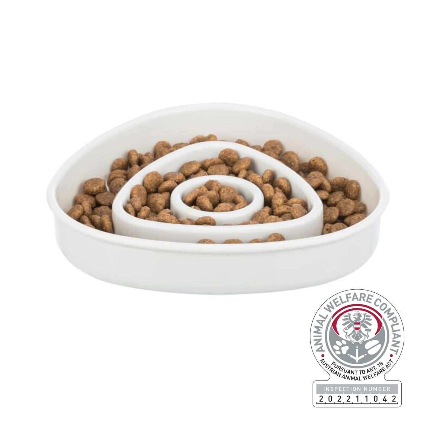 Trixie Castron pentru Hranire Lenta Pisici din Plastic, 350ml / 15cm