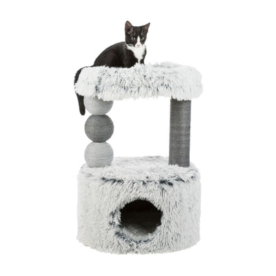 Trixie Cat Tree Harvey, Ansamblu pentru Pisici, Stalpi Sisal, Platforme si Culcus, Baza 54x40cm, Inaltime 73cm, Gri