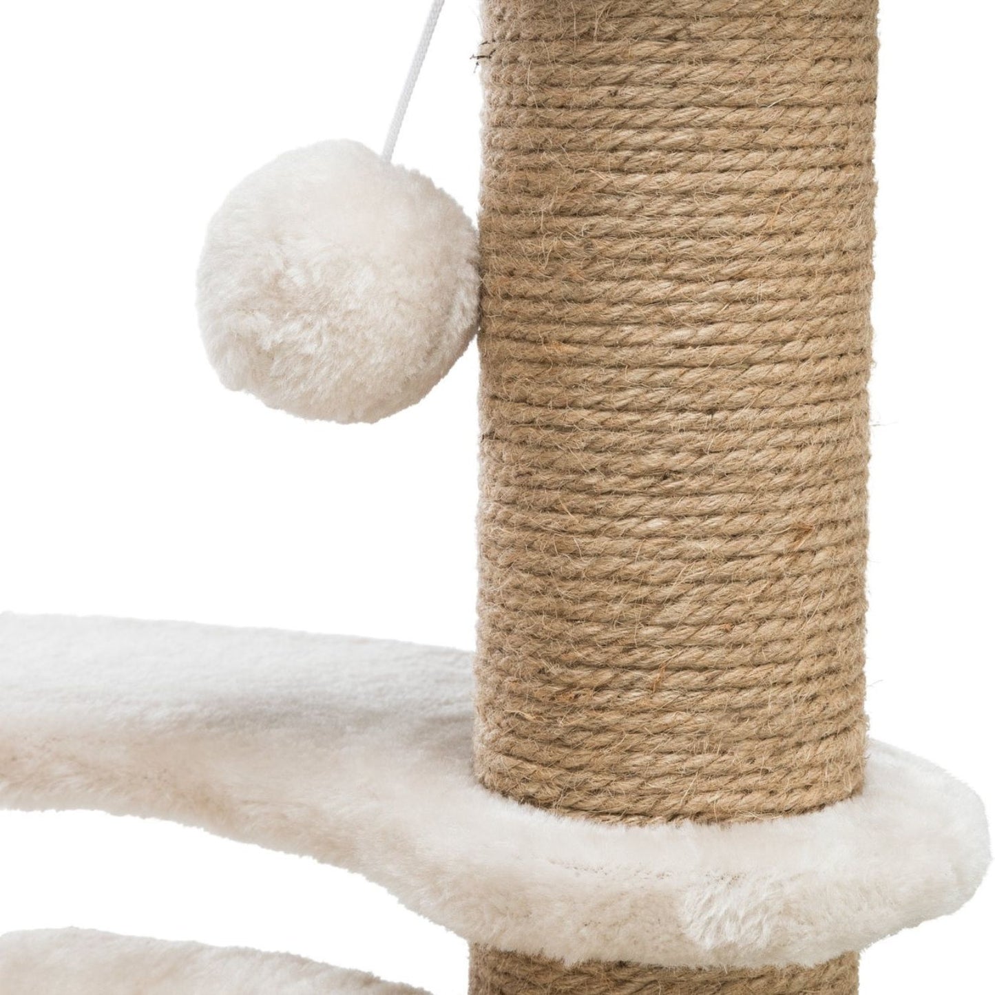 Trixie Cat Tree Nayra Ansamblu pentru Pisici, Pestera, Pat si Stalpi Sisal, Baza 40x40cm, Inaltime 83cm, Bej
