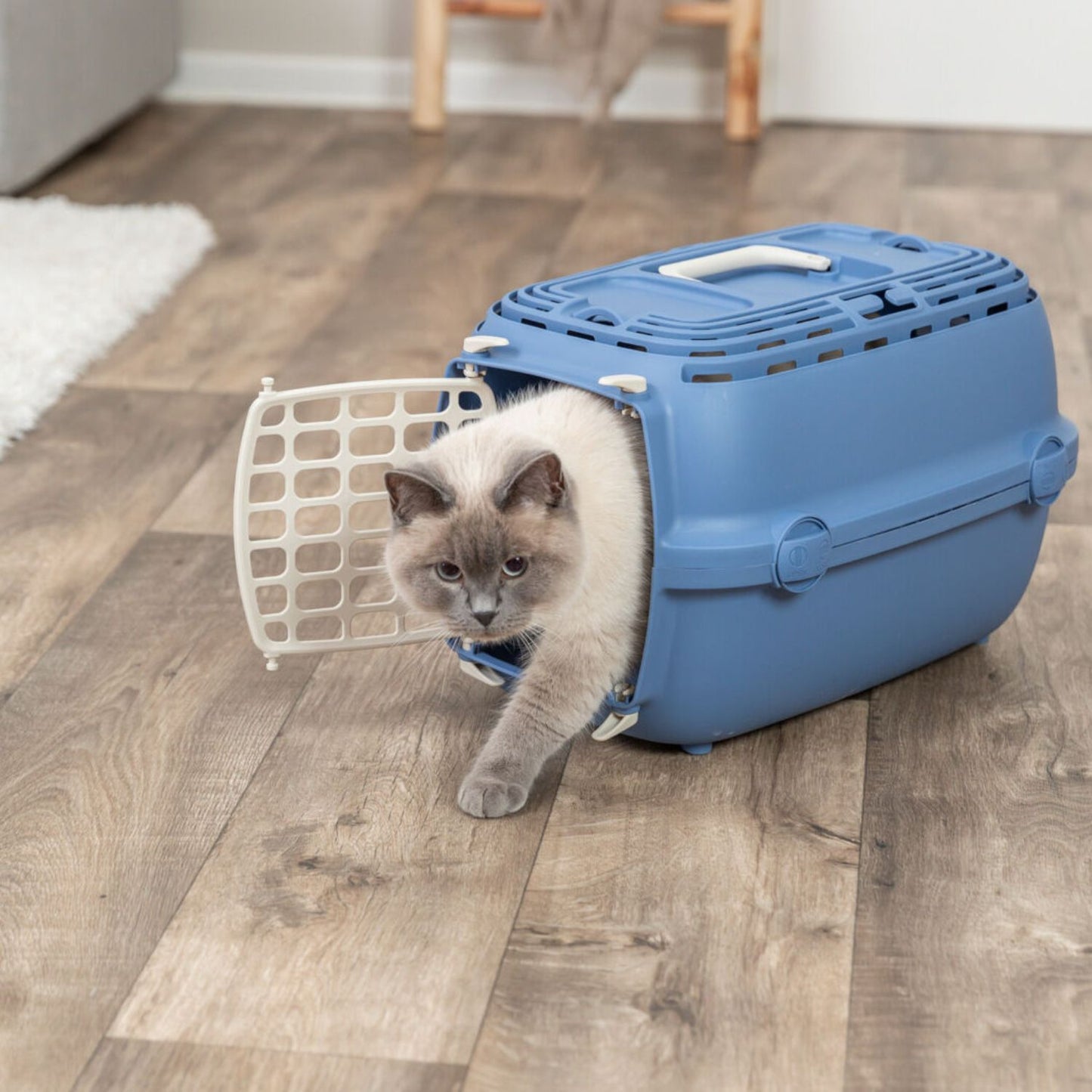 Trixie Cusca Transport Relax 1 pentru Pisici si Caini pana la 6kg, 32x30x48cm, Roz/Albastru/Maro