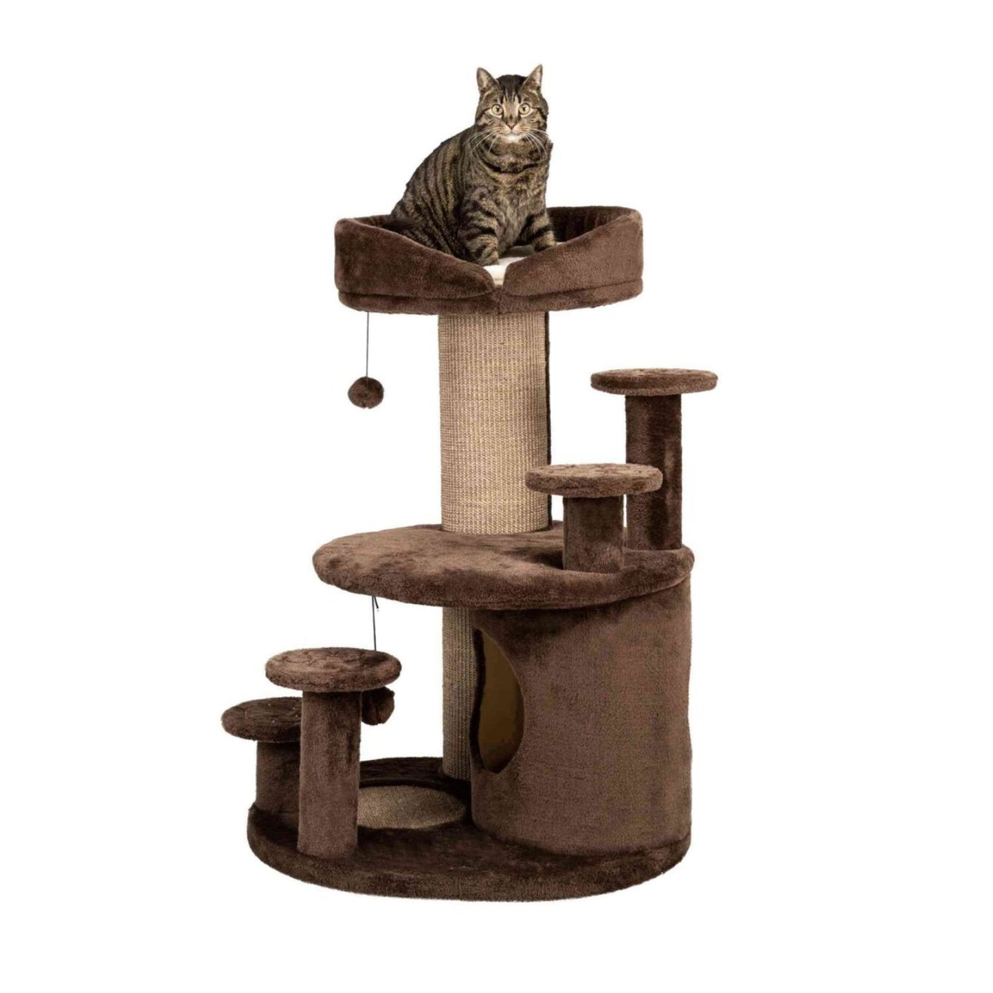 Trixie Emil Ansamblu de Joaca pentru Pisici, Recomandat pentru Pisici Senior, Inaltime 96 cm, Maro