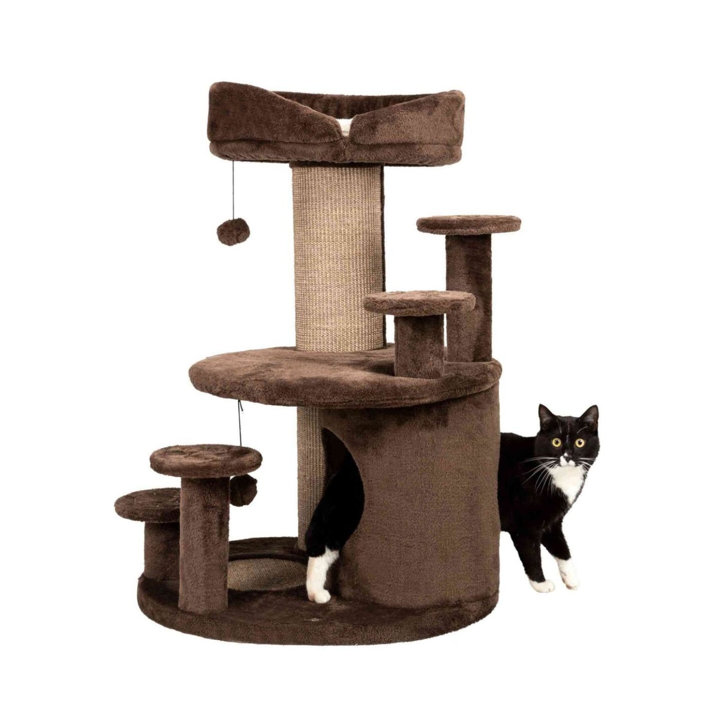 Trixie Emil Ansamblu de Joaca pentru Pisici, Recomandat pentru Pisici Senior, Inaltime 96 cm, Maro