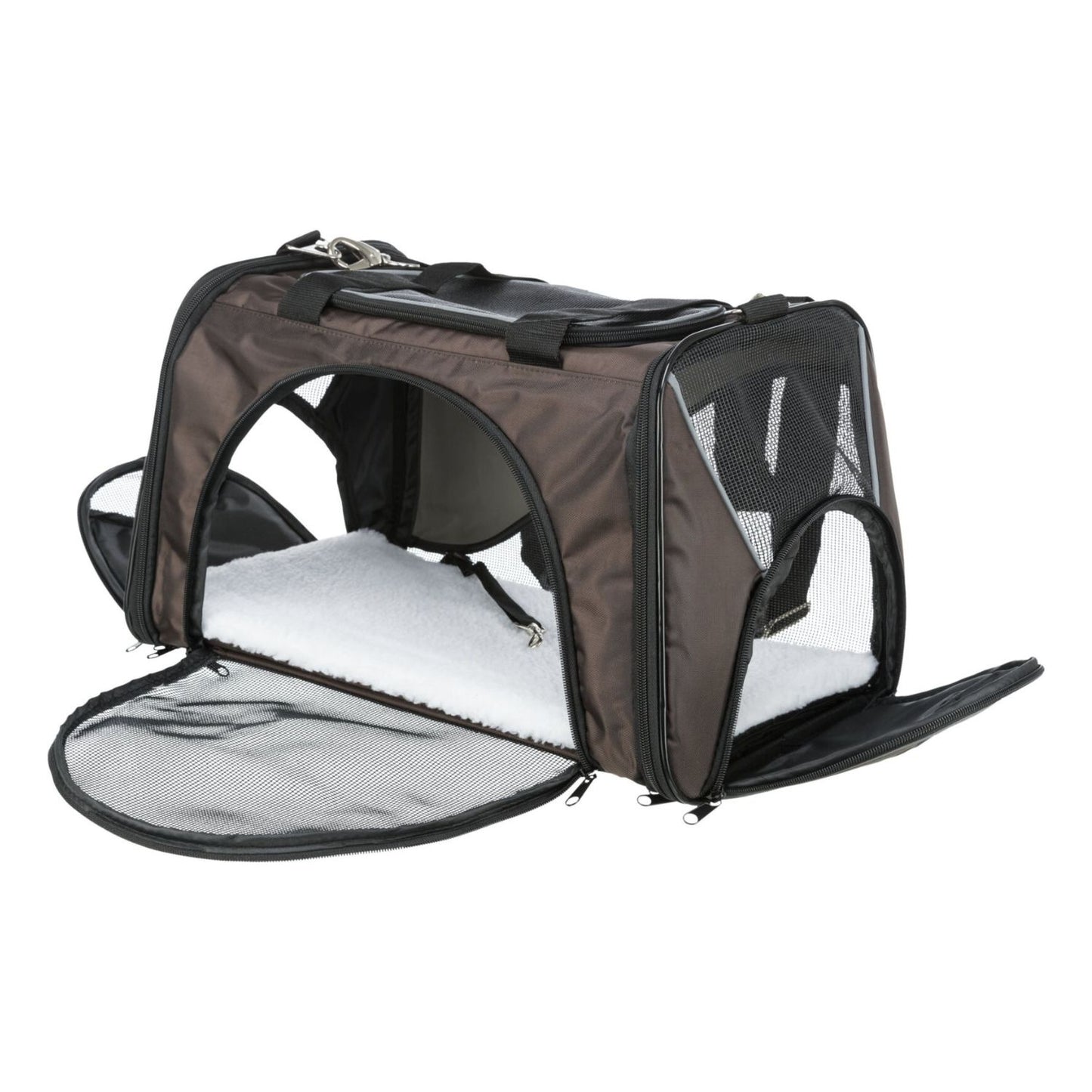 Trixie Geanta Transport Joe pentru Pisici si Caini pana la 10kg, 28x28x47cm, Maro