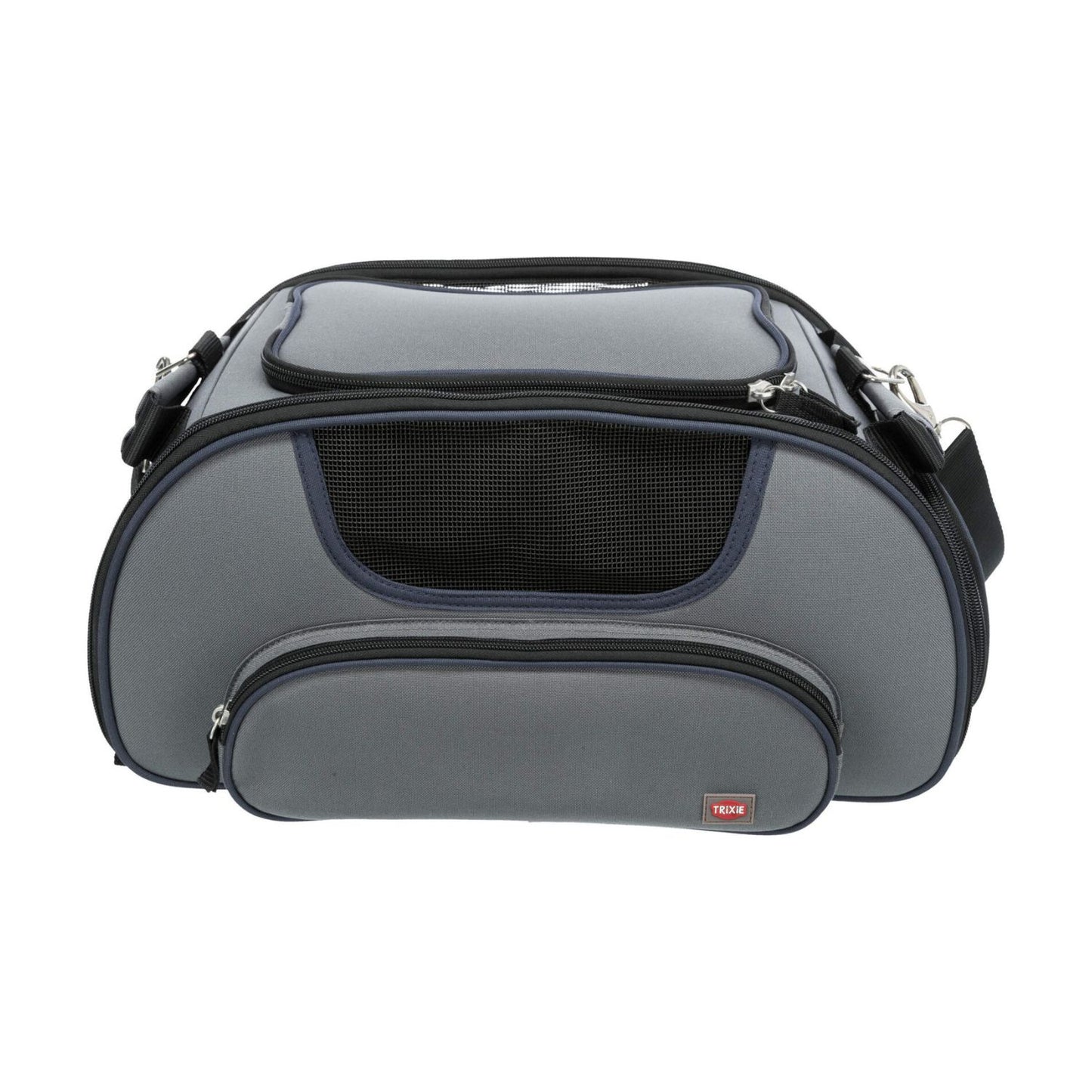 Trixie Geanta Transport Wings pentru Pisici si Caini pana la 20kg, Calatorii cu Avionul, 28x23x46cm, Gri