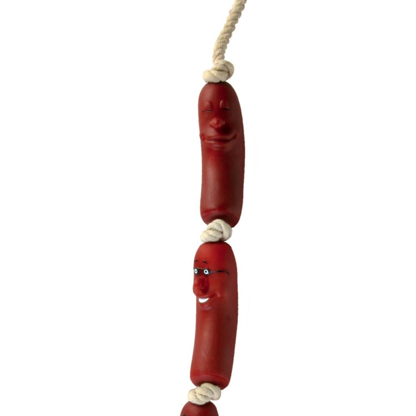 Trixie Jucarie Pentru Caini, Lant De 4 Carnati Pe Sfoara, Vinil, 75 cm