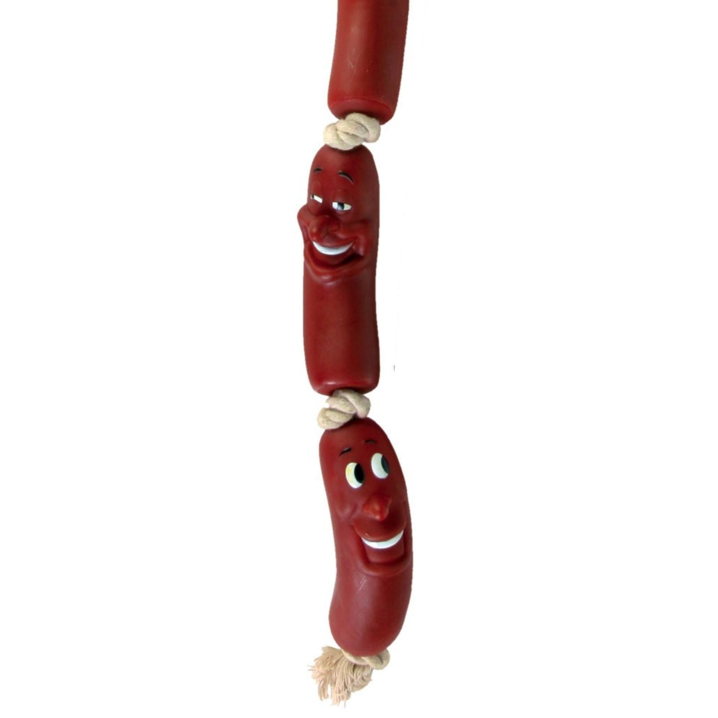 Trixie Jucarie Pentru Caini, Lant De 4 Carnati Pe Sfoara, Vinil, 75 cm