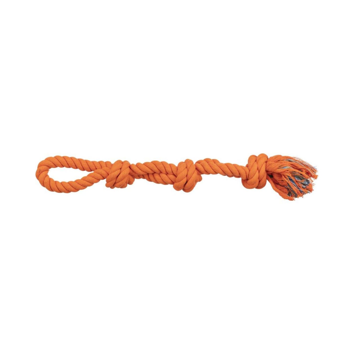 Trixie Jucarie Pentru Caini, Sfoara Dubla Cu Noduri Si Maner, 500 g / 60 cm