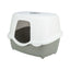 Trixie Litera Acoperita pentru Pisici Davio Top, cu Capac Dom, 56x39x39cm, Salvie/Alb