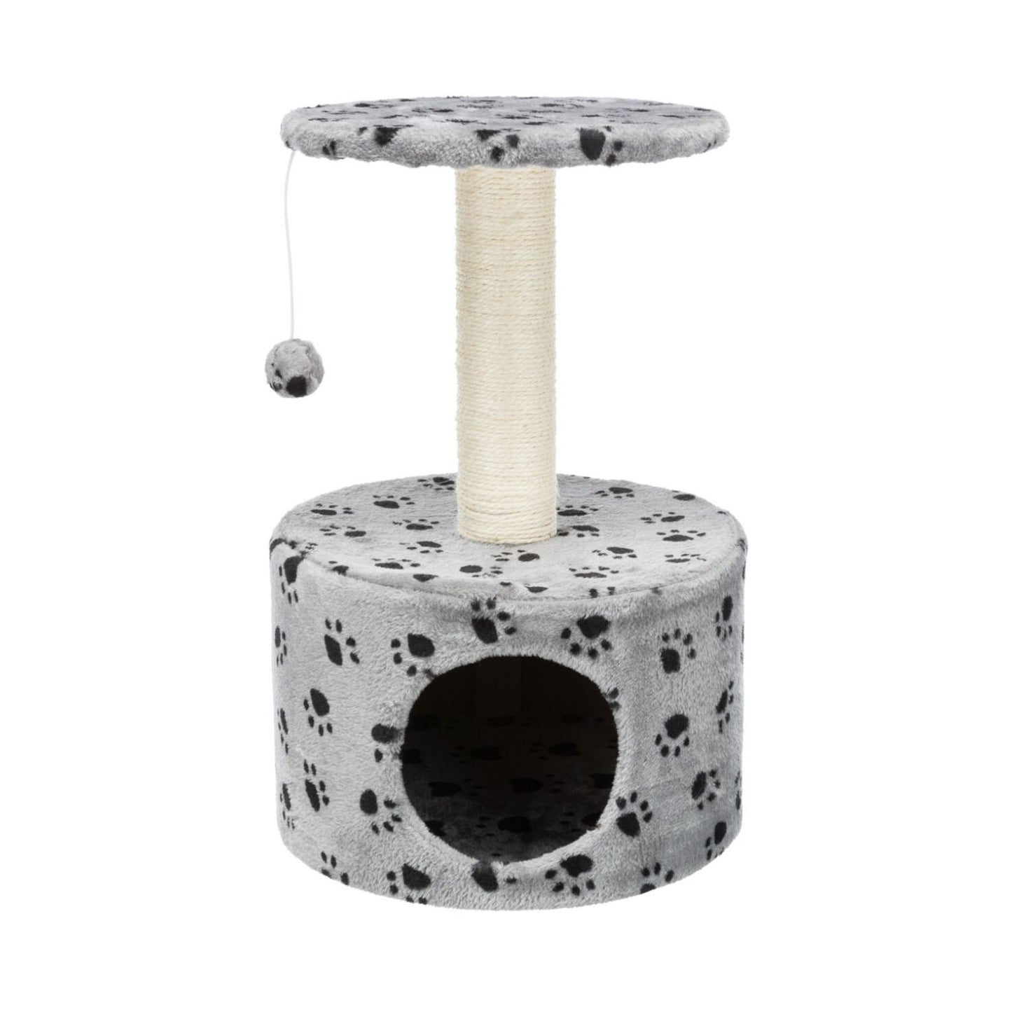 Trixie Toledo Ansamblu de Joaca pentru Pisici, Model Gri cu Labute, Diametru Baza 39 cm, Inaltime 61 cm