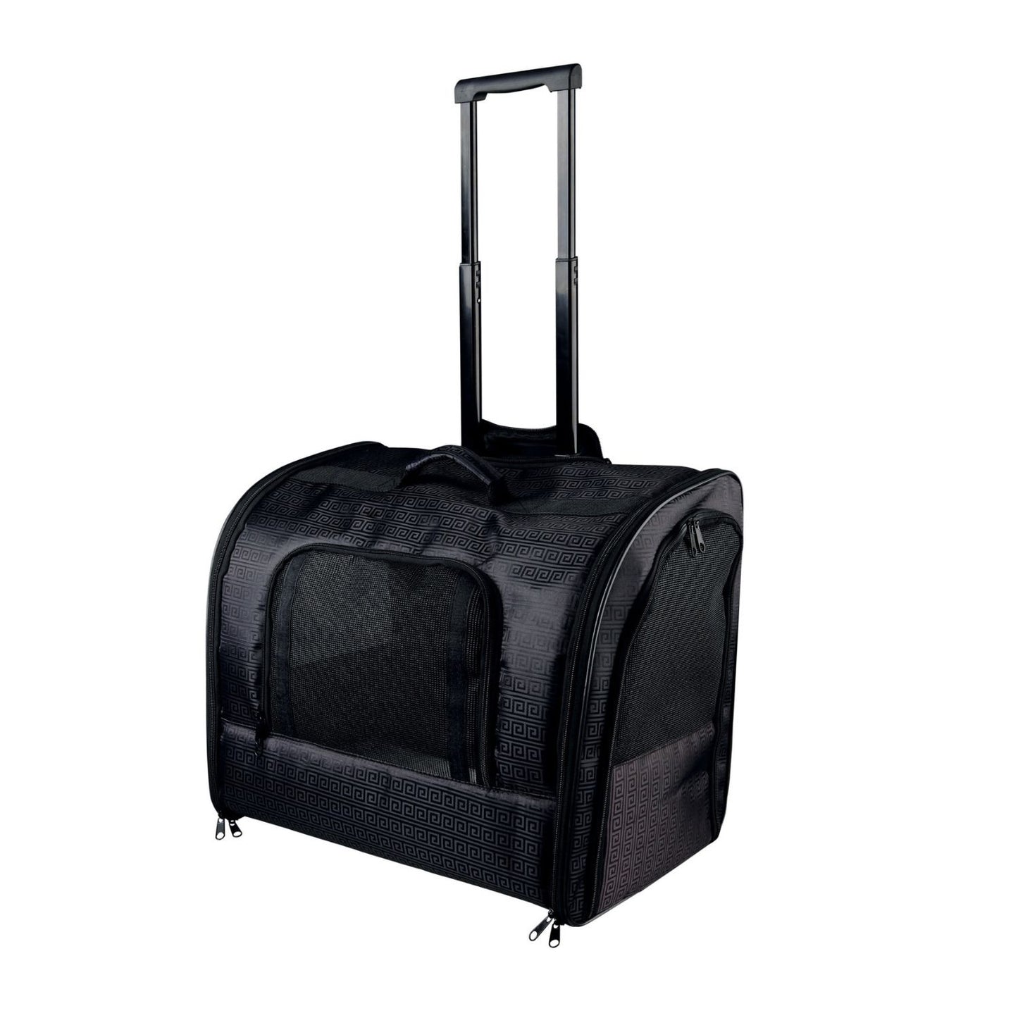 Trixie Troler Transport Elegance pentru Pisici si Caini pana la 10kg, Maner Retractabil, 45x41x31cm, Negru
