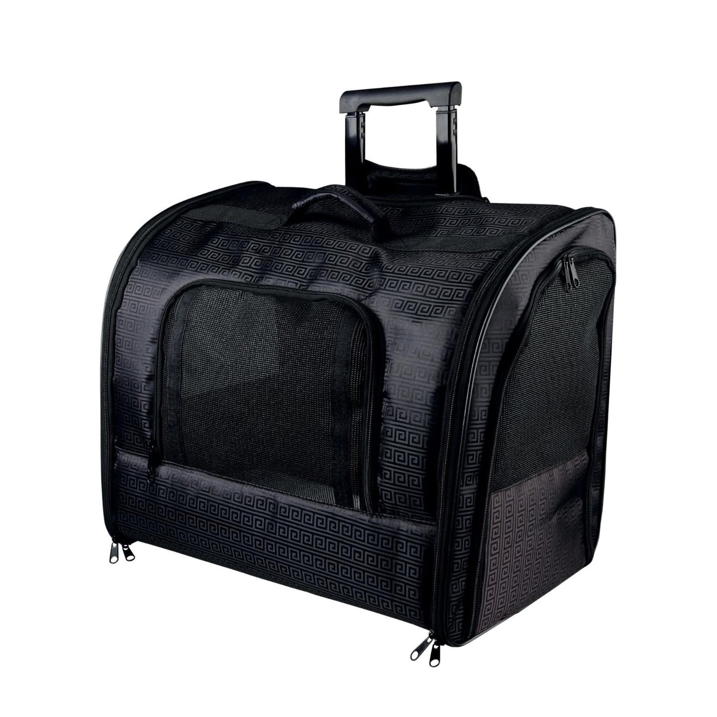 Trixie Troler Transport Elegance pentru Pisici si Caini pana la 10kg, Maner Retractabil, 45x41x31cm, Negru
