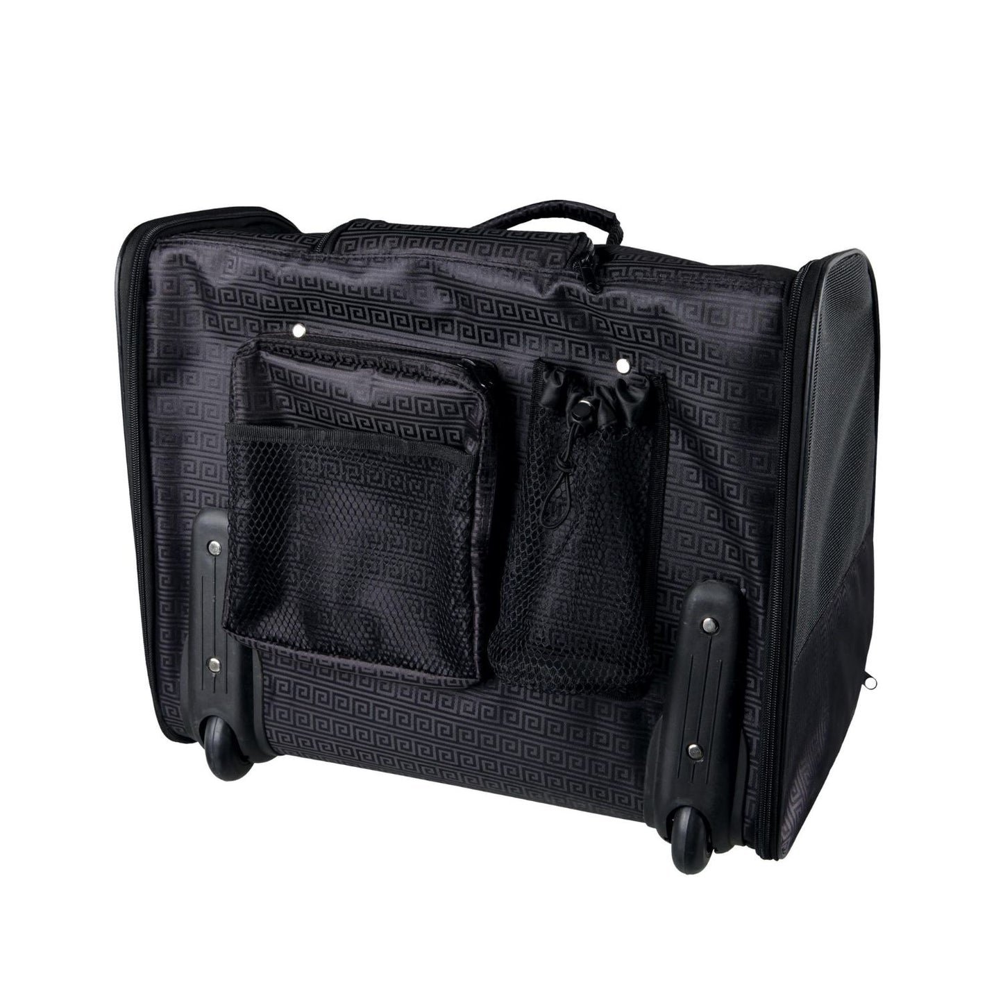 Trixie Troler Transport Elegance pentru Pisici si Caini pana la 10kg, Maner Retractabil, 45x41x31cm, Negru