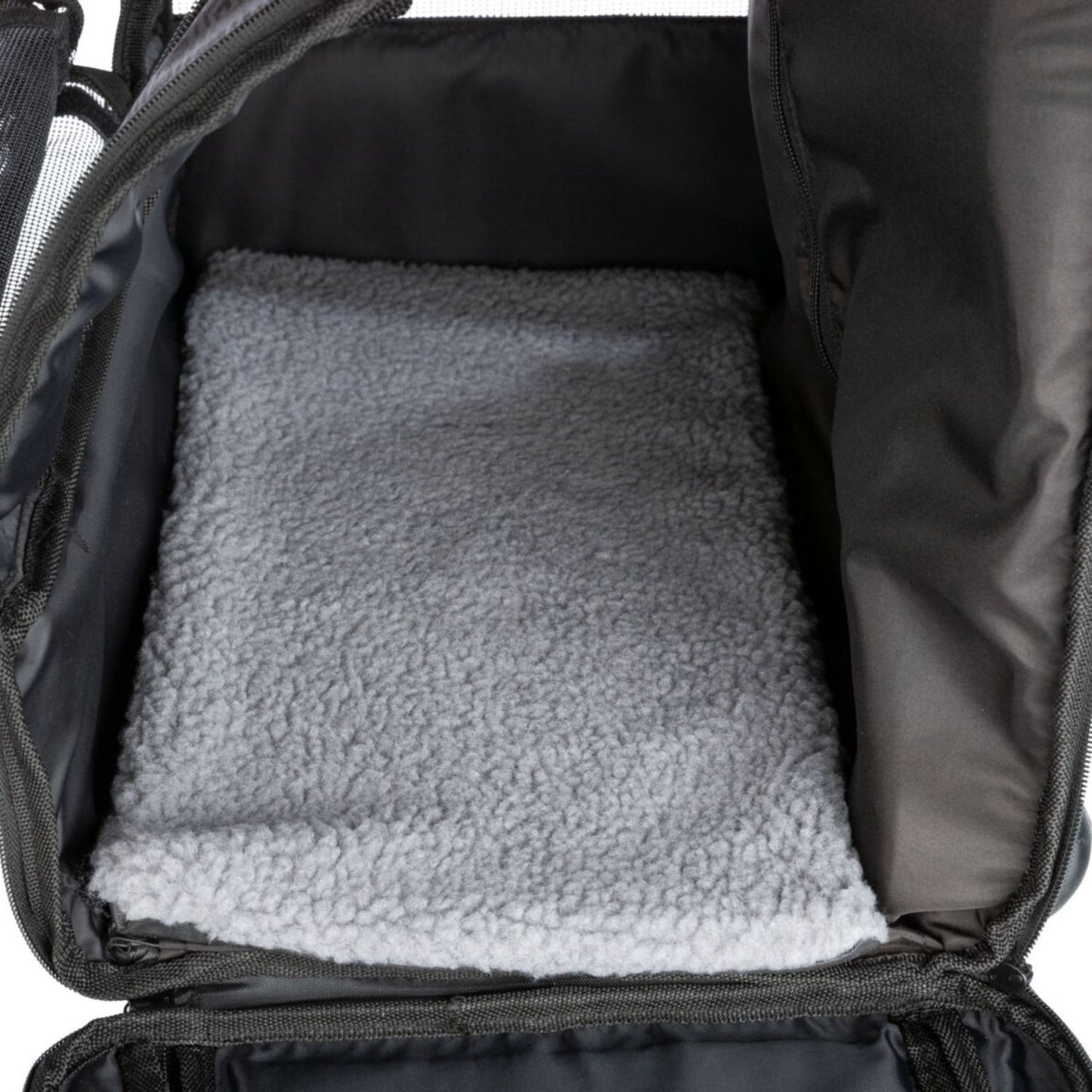Trixie Troler Transport Elegance pentru Pisici si Caini pana la 10kg, Maner Retractabil, 45x41x31cm, Negru