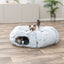 Trixie Tunel de Joaca pentru Pisici Harvey, Culcus si Tunel 2 in 1, Plus Moale, 25x160 cm, Gri