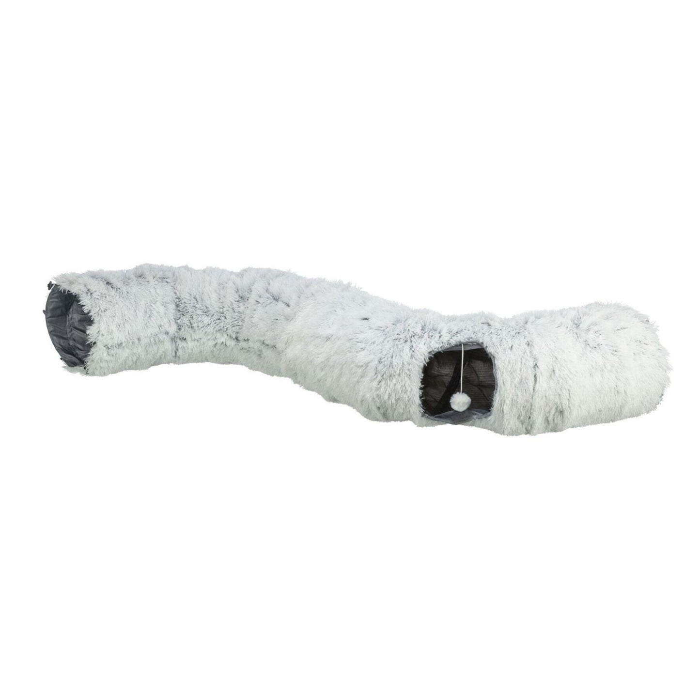 Trixie Tunel de Joaca pentru Pisici Harvey, Culcus si Tunel 2 in 1, Plus Moale, 25x160 cm, Gri