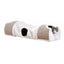 Trixie Tunel de Zgariat pentru Pisici cu 2 Vizuini din Plus si Sisal, Joaca, Odihna si Zgariat 3 în 1, 110x30x38 cm