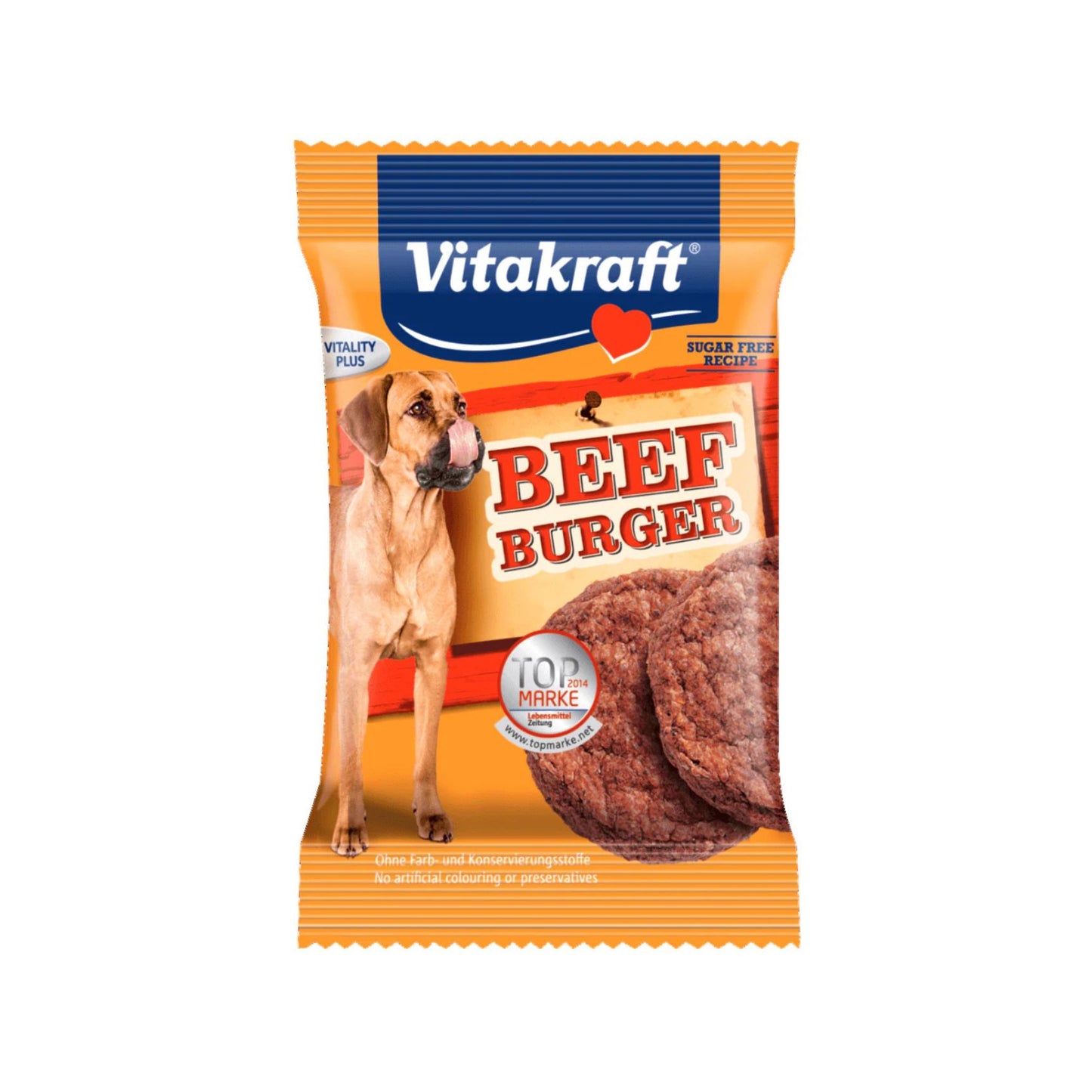 Vitakraft Beef Burger, Recompense pentru Caini, Burgeri de Vita, 2 bucati, 18g