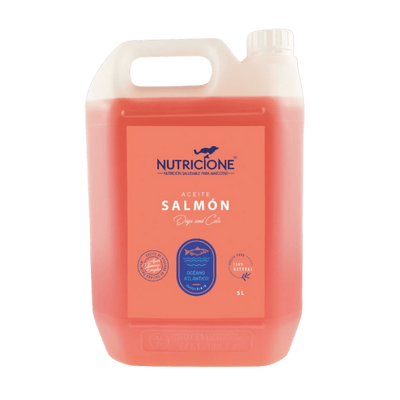 Ulei de somon 100% natural Nutricione 5 L– supliment cu omega 3 și 6 pentru câini și pisici
