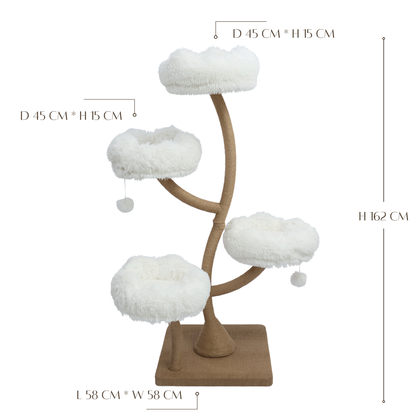Meraki Home, Ansamblu pentru Pisici, Structura Solida din Metal, DAISY CANOPY