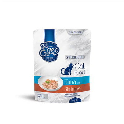 EGEO Cat Sterilizat Ton cu Creveti in jeleu 85g