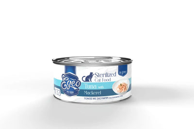 EGEO CATSTERILIZED TUNA WHOLE LOIN WITH MACKEREL AND RICE IN GRAVY (STERILIZED) 70GR