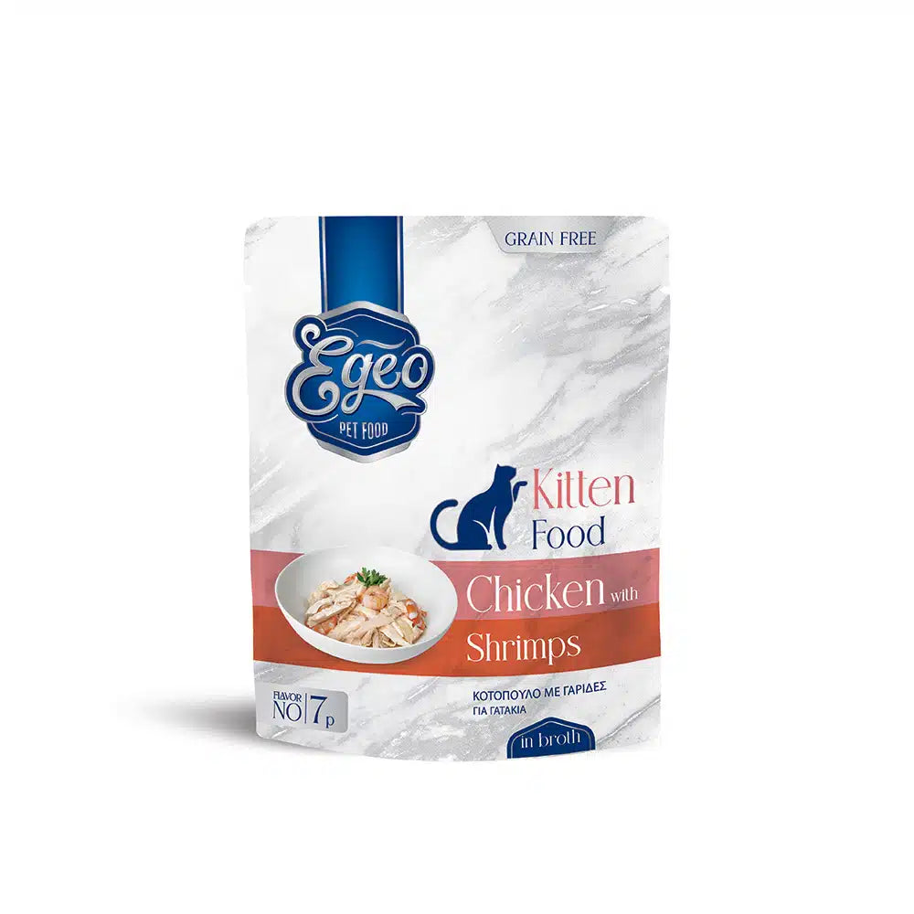 EGEO Kitten – Pui cu Creveti in Sos 85g