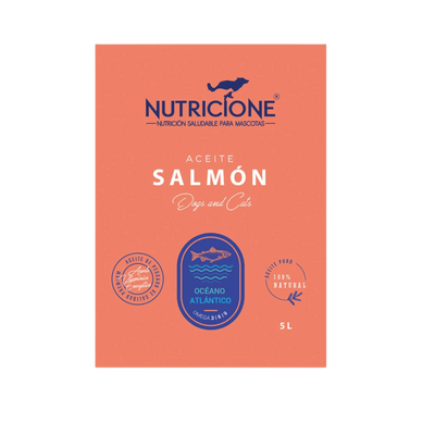 Ulei de somon Nutricione 5 L – supliment natural pentru piele, blană și imunitate la câini și pisici