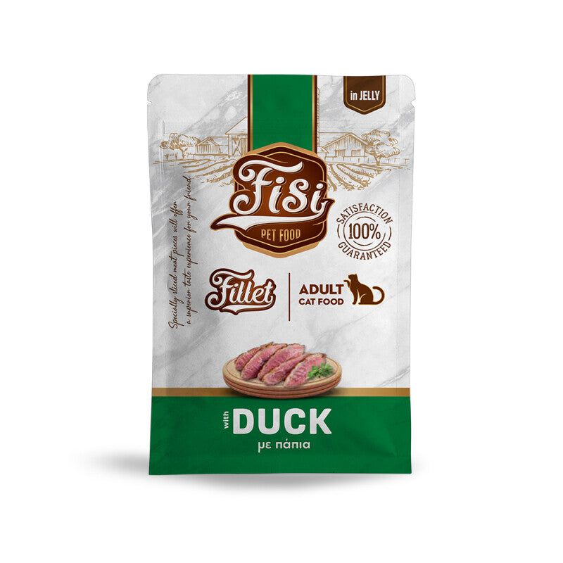 File pentru Pisici Adulte - Rata in Jeleu in Plicuri 85g