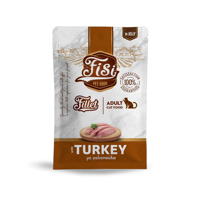 File pentru Pisici Adulte - Curcan in Jeleu in Plicuri 85g