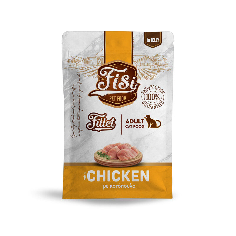 File pentru Pisici Adulte - Pui in Jeleu in Plicuri 85g