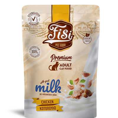 FISI Cat Adult Pui & Lapte de Capra in Sos 85g