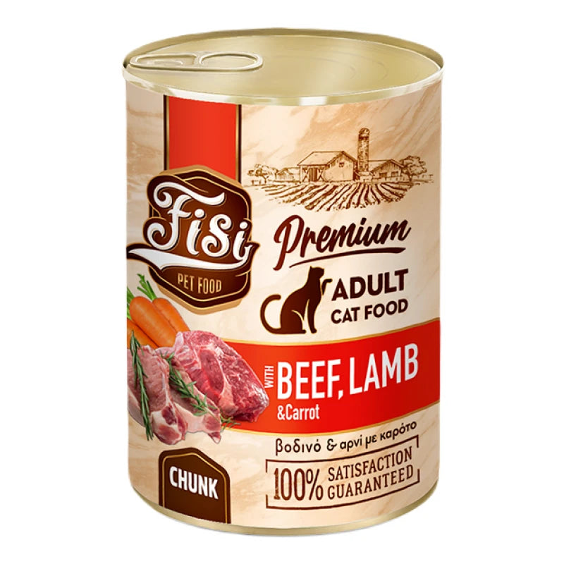 FISI CAT STERILIZED Beef, Lamb & Carrots in SAUCE- 400gr