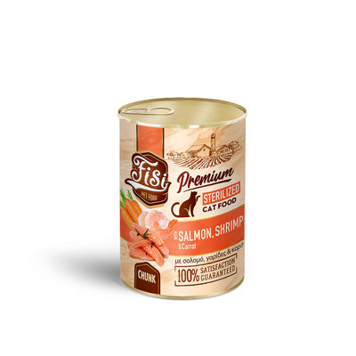 FISI CAT STERILIZED Salmon, Shrimps & Carrots in SAUCE- 400gr