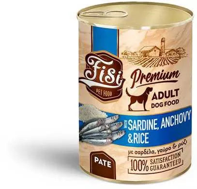FISI DOG ADULT SARDINE ANCHOVY & RICE PATE 400gr