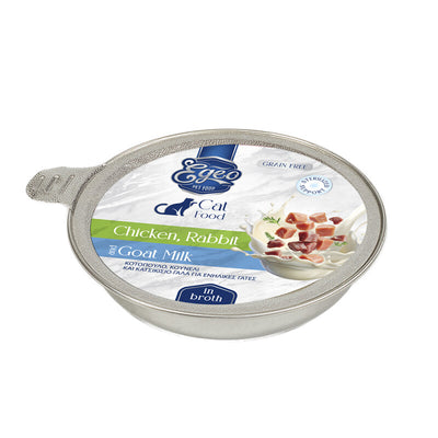 Hrana umeda (pentru pisici adulte) cu pui, iepure si lapte de capra in sos - 50g